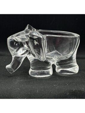 Elephant Ring Holder Glass Trinket Dish Small Jewelry Organizer Decor